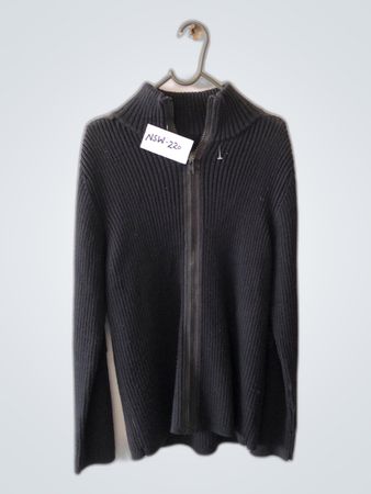 Fred Perry Black Zip-Up Knit Sweater