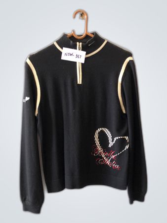 Fila Golf Black 1/4 Zip Knit Sweater