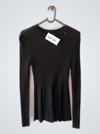 Unbranded Black Ribbed Knit Sweater