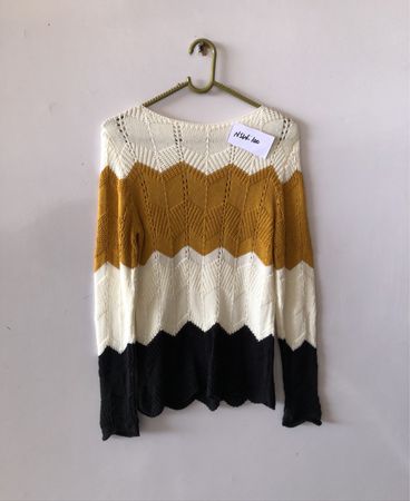 Multi-Color Chevron Knit Sweater