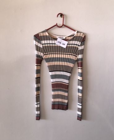 Elizabeth James Striped Long Sleeve Top