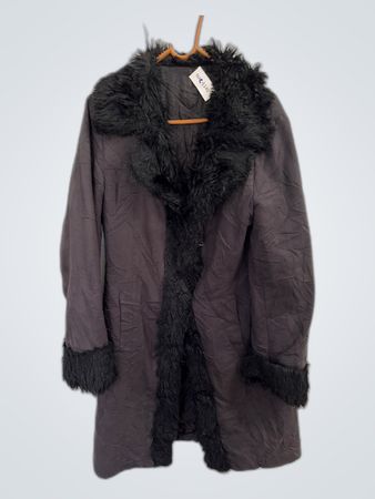 Mango Fur Trimmed Coat