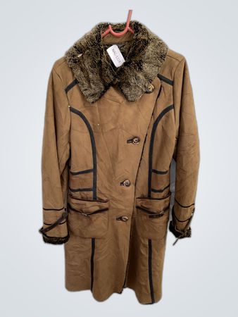 C'sense Brown Fur-Lined Coat