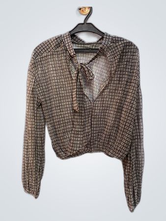 Unbranded Sheer Checkered Blouse