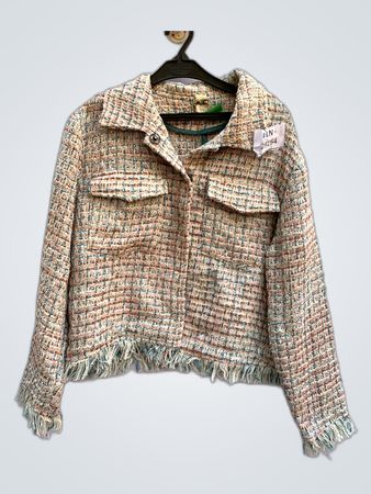 Textured Woven Blazer Jacket