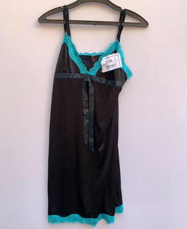 Galia Lahav Black Satin Slip Dress