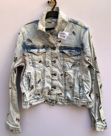 Driftwood Floral Embroidered Denim Jacket