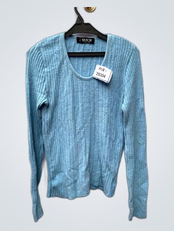 Sacs Florence Blue Ribbed Knit Sweater