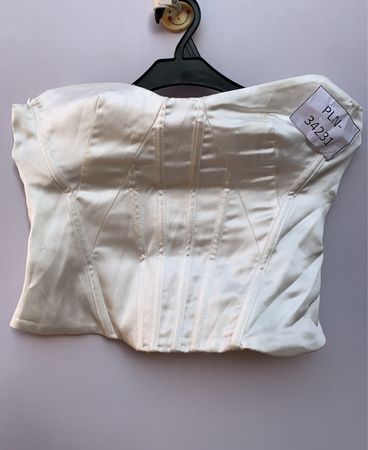 Zara White Satin Bustier