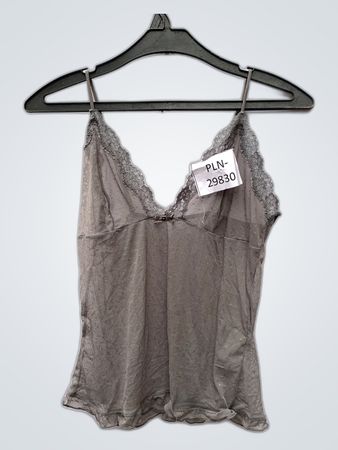 Gray Lace-Trimmed Cami