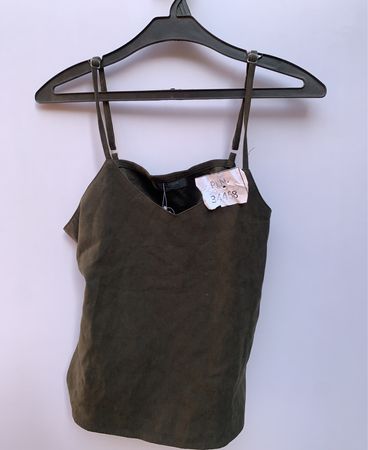 Zara Olive Green Strappy Cami Top