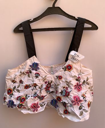 Embroidered Crop Top