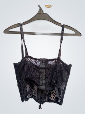 Black Lace Bustier Top