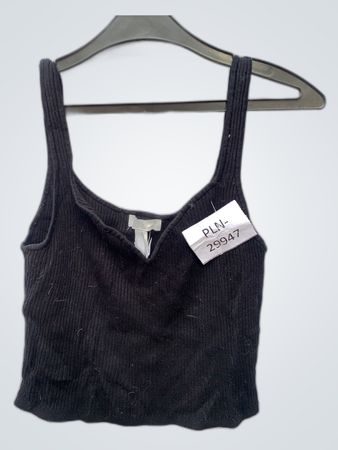Black Ribbed Tank Top