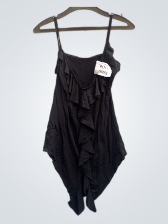 Black Ruffled One-Piece Swimsuit