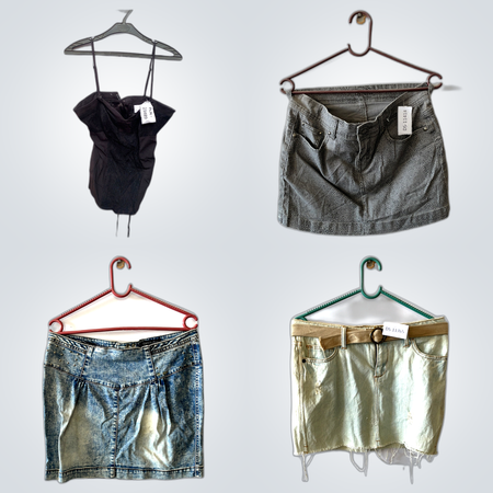 Soft Fabric atops +Mini Skirt Set(FV-156)