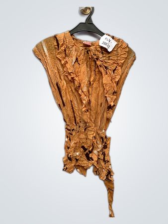 Brown Ruffled Top