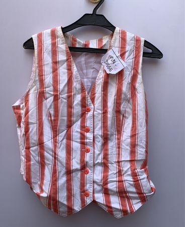 Striped Sleeveless Waistcoat