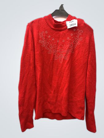 Red Embellished Sweater