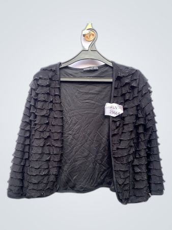 Blouse noire à franges Atmosphere