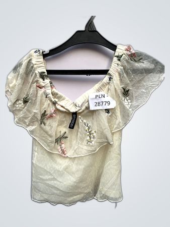 H&M Divided Embroidered Off-Shoulder Blouse