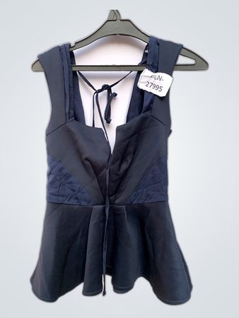 Lipsy London Navy Draped Blouse