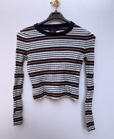 Forever 21 Striped Cropped Knit Sweater