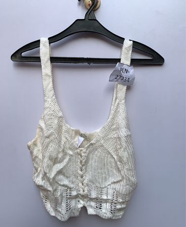 Jolie & Joy White Knit Crop Camisole