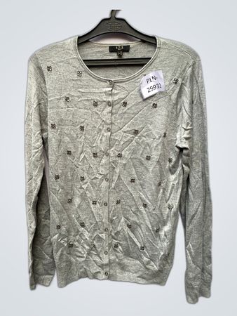 Gray Beaded Sweater