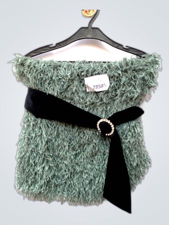 Zara Fuzzy Green Top