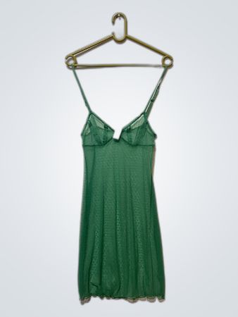 Green Sheer Slip Dress