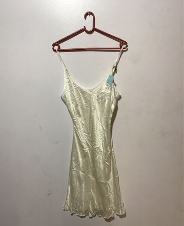 White Satin Slip Dress