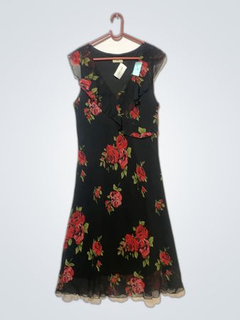 Unbranded Black Floral Mini Dress