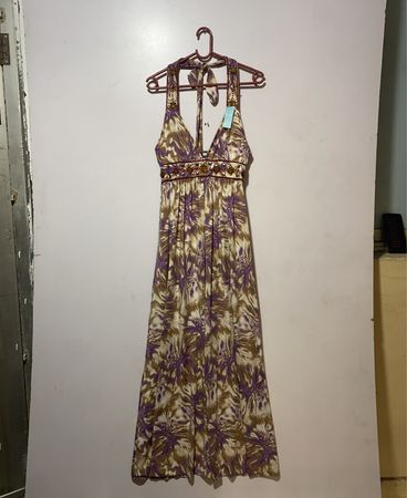 Floral Halter Neck Dress