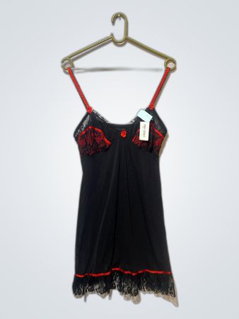 Black Chemise with Red Accents