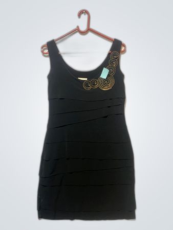 Black Ruffled Sleeveless Mini Dress