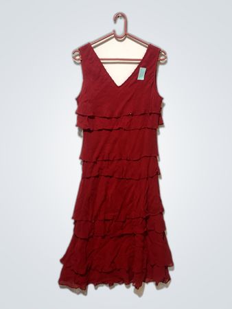 Red Ruffled Dress