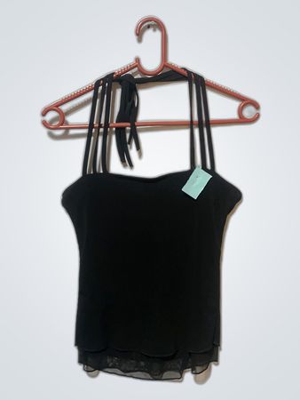Black Strappy Camisole Top