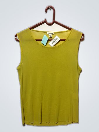 Verge Yellow Sleeveless Tank Top