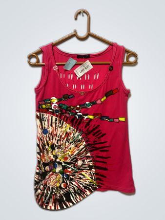 Unbranded Pink Graphic Tank Top