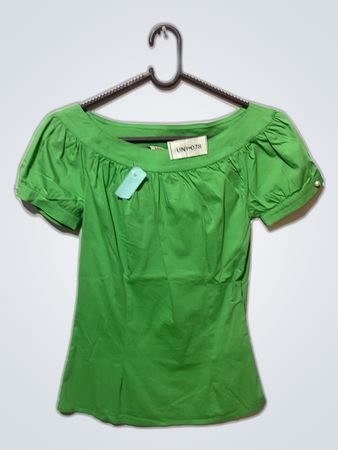 Unbranded Green Puffed Sleeve Blouse