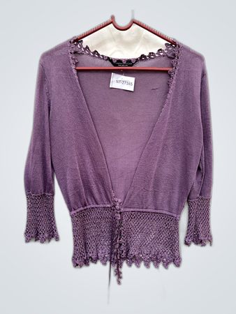 Dorothy Perkins Purple Lace Trim Cardigan