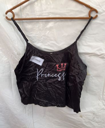 Black Satin Camisole Top