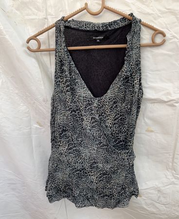 Reserved Leopard Print Sleeveless Blouse