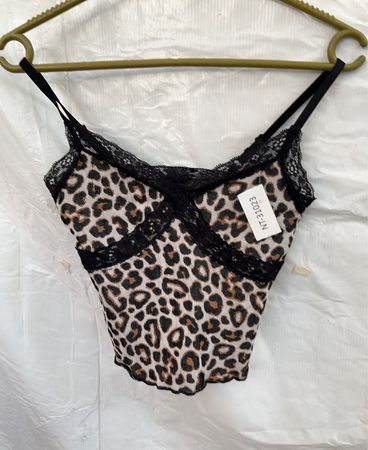 Zoe Leopard Print Lace Camisole Top