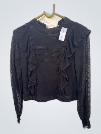 Pimkie Black Ruffle Blouse