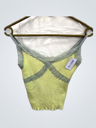 Lace Trim Ribbed Camisole