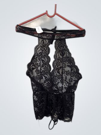 Black Lace Bustier Top