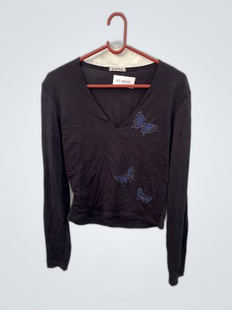 Supre Long Sleeve Top with Butterfly Design
