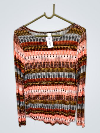 H&M Striped Long-Sleeve Blouse